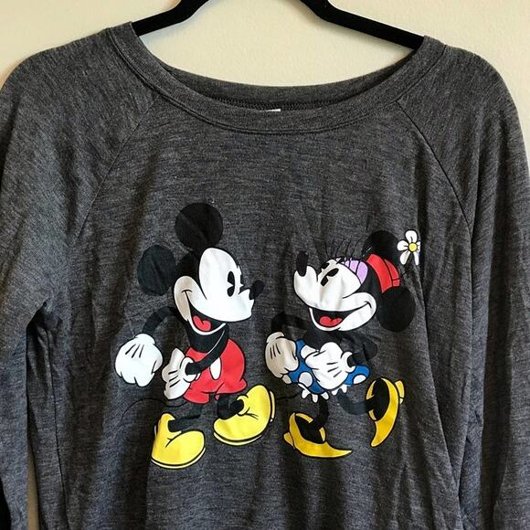 Disney M Mickey Mouse gray long sleeve sweater - Picture 2 of 8